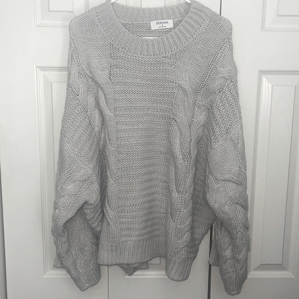ZENANA CABLE KNIT SWEATER